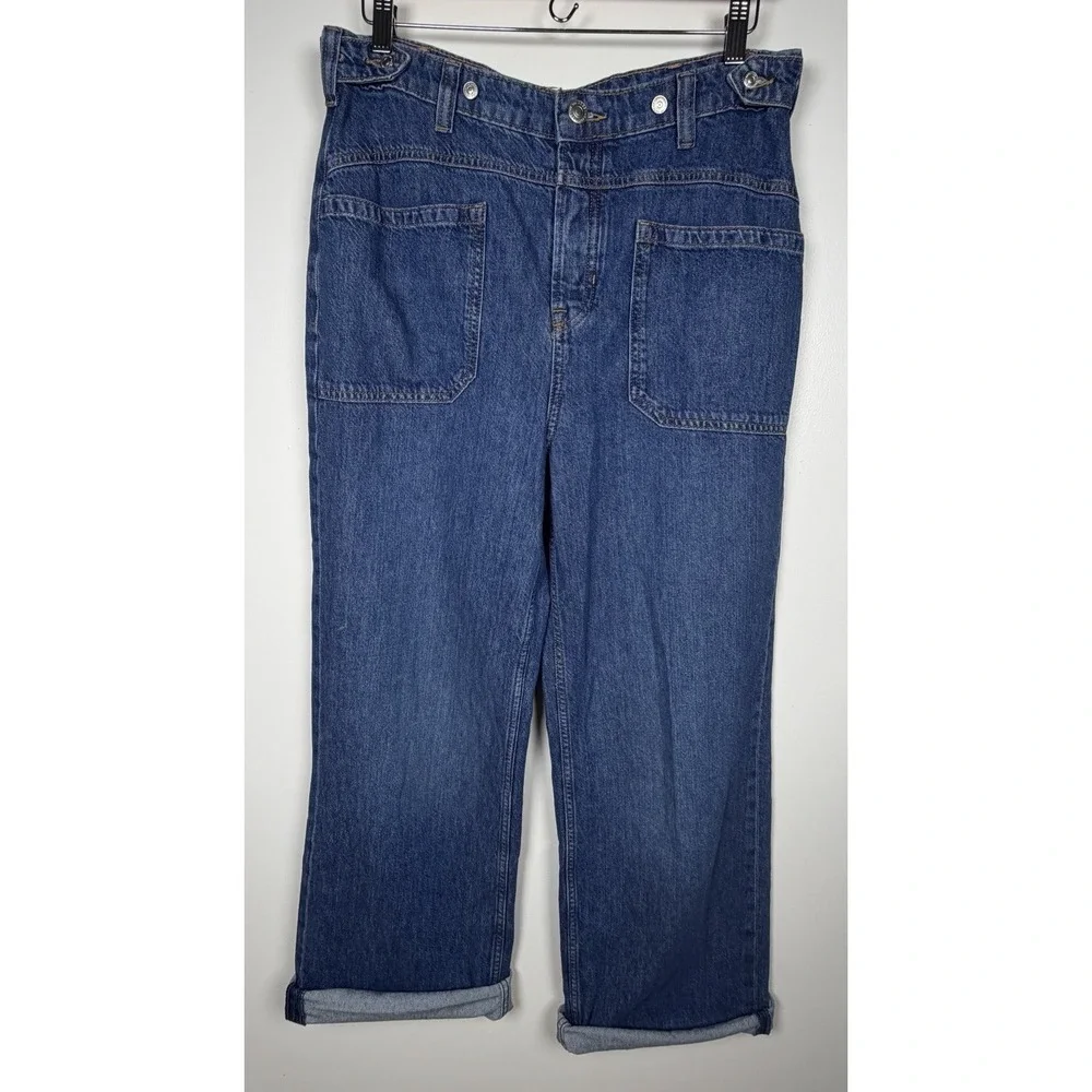Free People X We The Free Palmer Cuffed Jeans Size 29 In Tunnel Vision NWOT